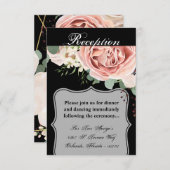 3.5x5 Empfang Card Geometrische Gartengarten Rose Einladung (Vorne/Hinten)