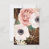 3.5x5 Empfang Card Geometrische Rose Stallholz Einladung (Rückseite)