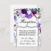 3.5x5 Empfang Card Lavendel Hibisken auf Weiß Einladung (Vorne/Hinten)