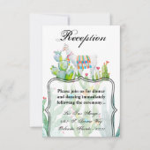 3.5x5 Empfang-Karte Boho Llama Bohemisch Cacti Des Einladung (Vorderseite)