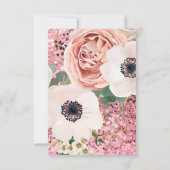 3.5x5 Empfang-Karte Geometrische Rose Gold Glitzer Einladung (Rückseite)