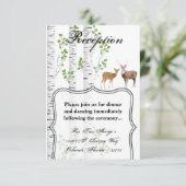 3.5x5 Empfang-Karte Hirschknotenwald-Waldland Einladung (Stehend Vorderseite)