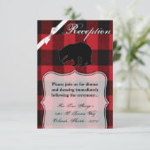 3.5x5 Empfang-Karte Rotes Buffalo Schlichter Bären Einladung (Stehend Vorderseite)