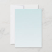 3.5x5 Empfang-Karte Tropische Blume auf Blue Ombre Einladung (Rückseite)