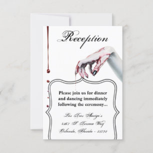 3.5x5 Empfang Kartenzombie Tropfen Vampir Got Einladung