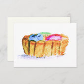 3.5X5" Fruit Tart Original Abstract Art Note Card Mitteilungskarte (Vorne/Hinten)