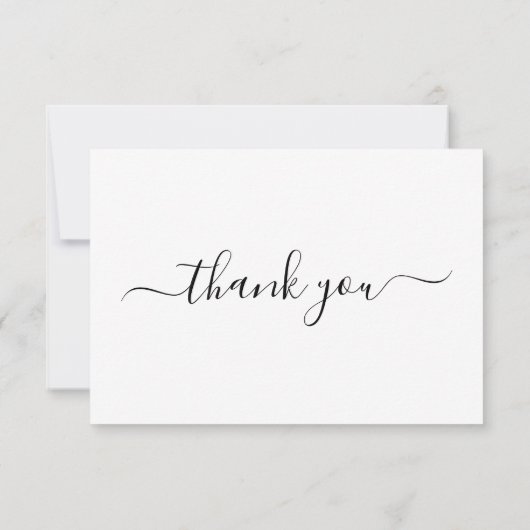 3.5x5 Kalligrafie Script Beerdigung Danke Karte (Rückseite)