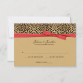 3.5x5 Leopard Print IMITATE Red Ribbon UAWG Einladung (Vorderseite)