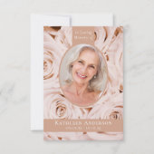 3.5x5 Ovales Foto Rosenprägekarte Einladung (Vorderseite)