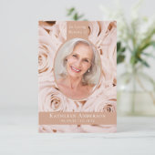 3.5x5 Ovales Foto Rosenprägekarte Einladung (Stehend Vorderseite)