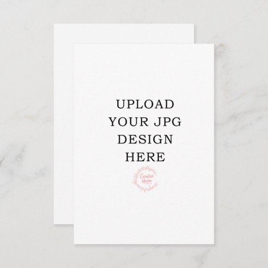 3.5x5 Prachtkarte - Eigenes Design hochladen Begleitkarte (Vorne/Hinten)