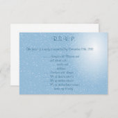 3.5x5 R.S.V.P Antwortkarte Winter Blue Christmas Einladung (Vorne/Hinten)