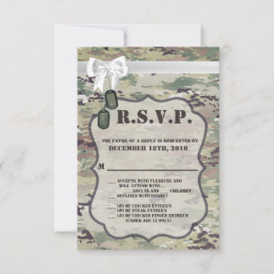3.5x5 R.S.V.P. Card Army Air Force OCP Camouflage  Einladung