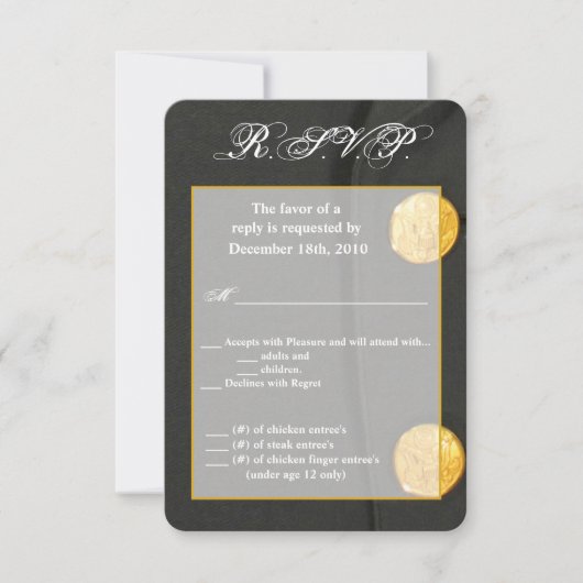 3.5x5 R.S.V.P.-Card-ARMY DRESS-GRÜNTÖNE EINHEITLIC Einladung (Vorderseite)