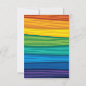 3,5x5 R.S.V.P. Card lgbtq Regenbogenflagge schwul Einladung (Rückseite)