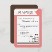 3.5x5 R.S.V.P. Card Mason Jar Land Rustikale Vasen Einladung (Vorne/Hinten)