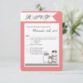 3.5x5 R.S.V.P. Card Mason Jar Land Rustikale Vasen Einladung (Stehend Vorderseite)