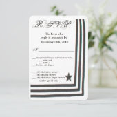 3,5x5 R.S.V.P. Card Navy Summer Dress Whites Unifo Einladung (Stehend Vorderseite)