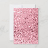 3.5x5 R.S.V.P. Card Rose Gold Glitzer Einladung (Rückseite)