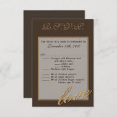 3.5x5 R.S.V.P. Card Teenage Gold Foil Glitzer Lieb Einladung (Vorne/Hinten)