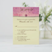 3,5x5 R.S.V.P.-Karte Amethyst Jewel Embossed Paper Einladung (Stehend Vorderseite)