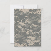 3.5x5 R.S.V.P.-Karte ARMY ACU Einheitliche Camoufl Einladung (Rückseite)