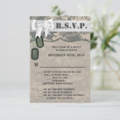 3.5x5 R.S.V.P.-Karte ARMY ACU Einheitliche Camoufl Einladung (Stehend Vorderseite)