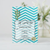 3,5x5 R.S.V.P.-Karte Boho Cacti Cactus Succulent B Einladung (Stehend Vorderseite)