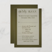 3,5x5 R.S.V.P.-Karte Braunes Doppelrad Einladung (Vorne/Hinten)