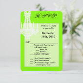 3,5x5 R.S.V.P.-Karte Crystal Chandelier Glitz Glam Einladung (Stehend Vorderseite)