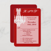 3,5x5 R.S.V.P.-Karte Crystal Chandelier Glitz Glam Einladung (Vorne/Hinten)