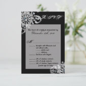 3,5x5 R.S.V.P.-Karte Diamant Schmuck Necklace Brac Einladung (Stehend Vorderseite)