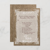 3,5x5 R.S.V.P.-Karte Essen Getränke Verheiratet Bu RSVP Karte (Vorne/Hinten)