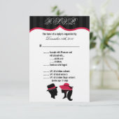 3,5x5 R.S.V.P.-Karte Formal Hats Elegant Einladung (Stehend Vorderseite)