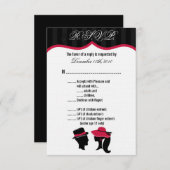 3,5x5 R.S.V.P.-Karte Formal Hats Elegant Einladung (Vorne/Hinten)