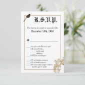 3.5x5 R.S.V.P. Karte Formal Love Birds Pigeon Duel (Stehend Vorderseite)