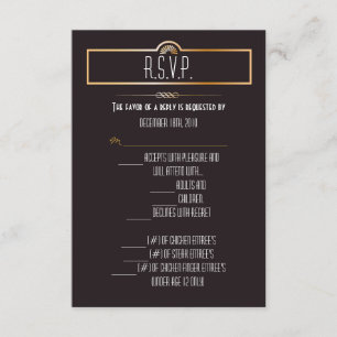 3,5x5 R.S.V.P. Karte Gatsby Thema