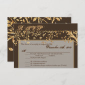 3.5x5 R.S.V.P Karte Gold Foil Herbsttreppe Bra (Vorne/Hinten)