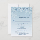 3,5x5 R.S.V.P. Karte Kristallschneeflocken Winters (Vorderseite)