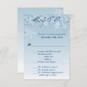3,5x5 R.S.V.P. Karte Kristallschneeflocken Winters (Vorne/Hinten)