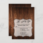 3.5x5 R.S.V.P. Karte Land Rustikal (Vorne/Hinten)