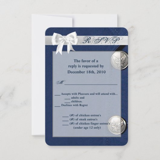 3,5x5 R.S.V.P.-Karte Luftwaffe Klasse A Einheitstü Einladung (Vorderseite)