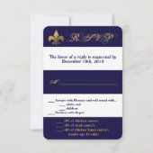 3,5x5 R.S.V.P.-Karte Moderner Streifen Navy White Einladung (Vorderseite)