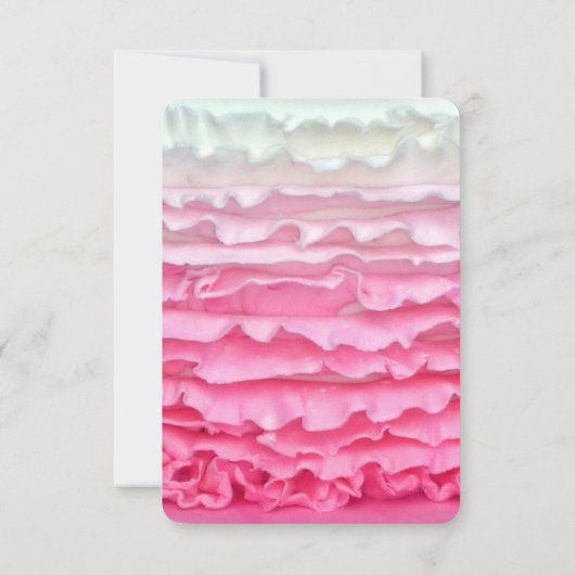 3,5x5 R.S.V.P.-Karte Ombre Stripe Pink Zuckerguss  Einladung (Rückseite)