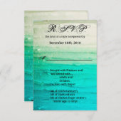 3,5x5 R.S.V.P-Karte Ombre Zuckerguss Blau Einladung (Vorne/Hinten)