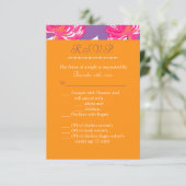 3.5x5 R.S.V.P.-Karte Orange und Lila Banner Einladung (Stehend Vorderseite)