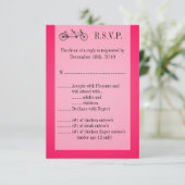 3,5x5 R.S.V.P. Karte Rosa Doppelrad (Stehend Vorderseite)