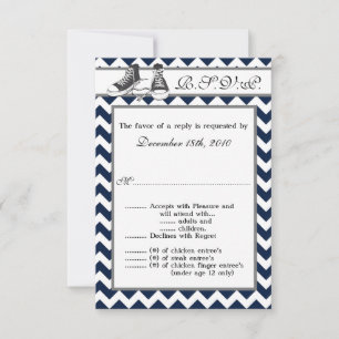 3,5x5 R.S.V.P. Karte Teenager Turnschuhe Chevron S