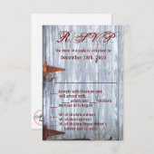 3.5x5 R.S.V.P.-Karte Weißer Wash Holzstall Door Co Einladung (Vorne/Hinten)