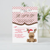 3,5x5 R.S.V.P. Karte XMAS LKW Weihnachtsbüffel P (Stehend Vorderseite)